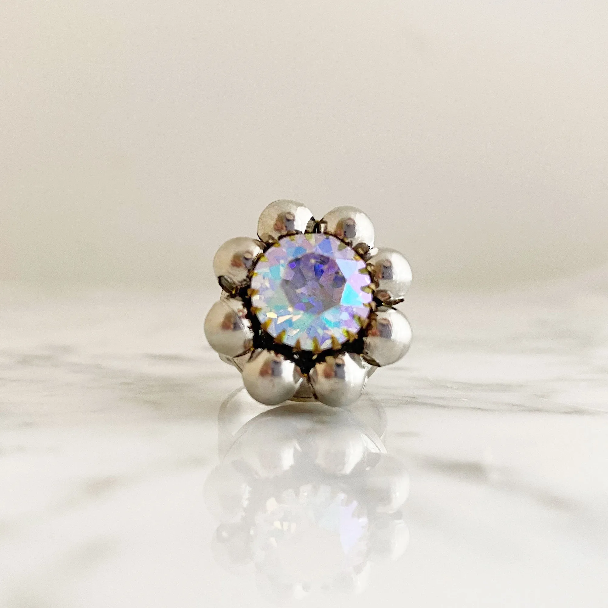 EDENA vintage beaded ab ring