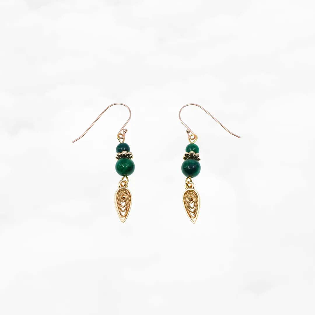 Elf Forest Filigree Leaf Earrings