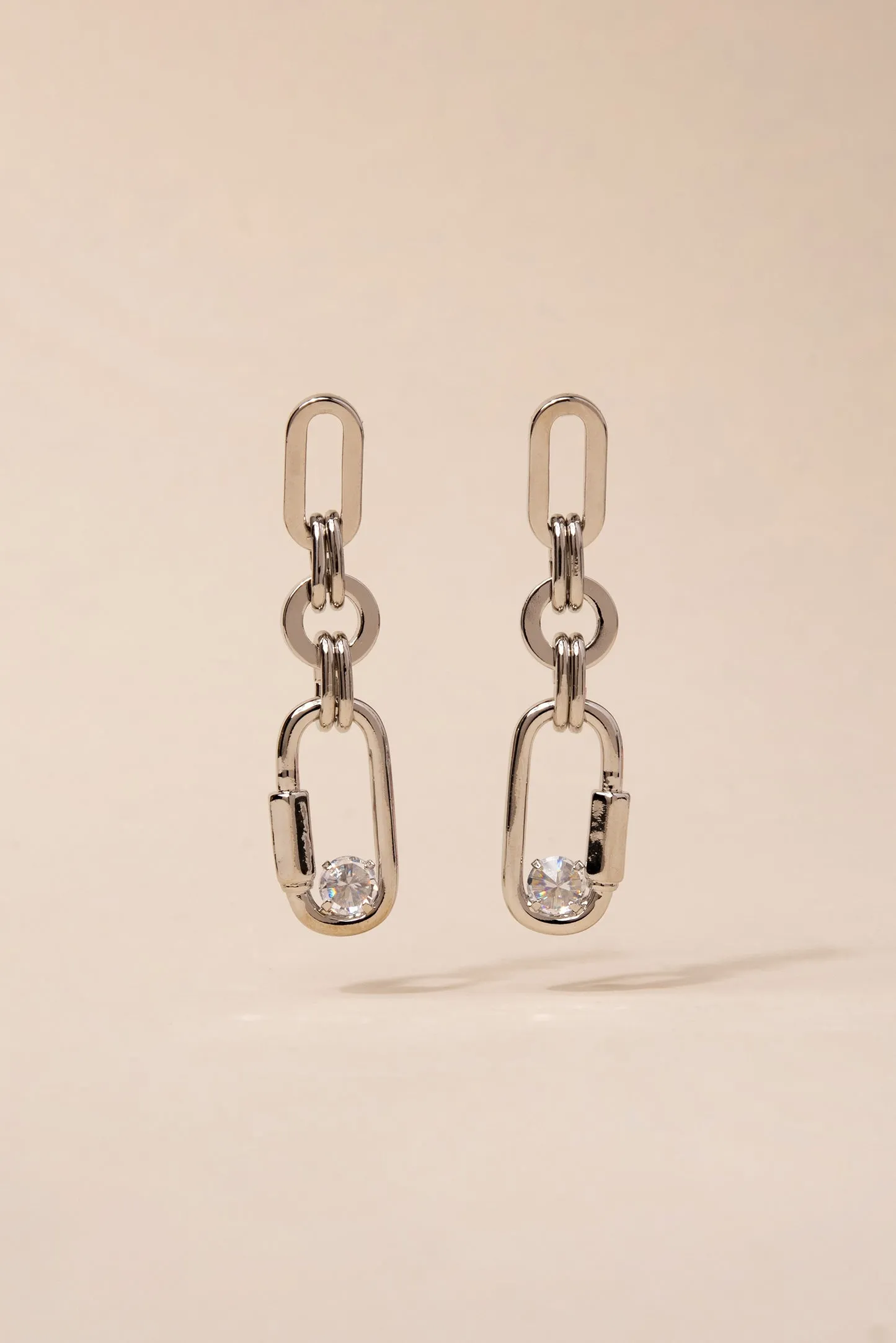 Elsie Rhinestone Link Earrings