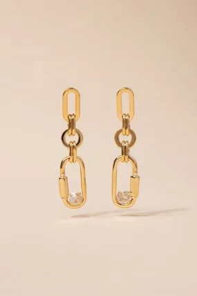 Elsie Rhinestone Link Earrings