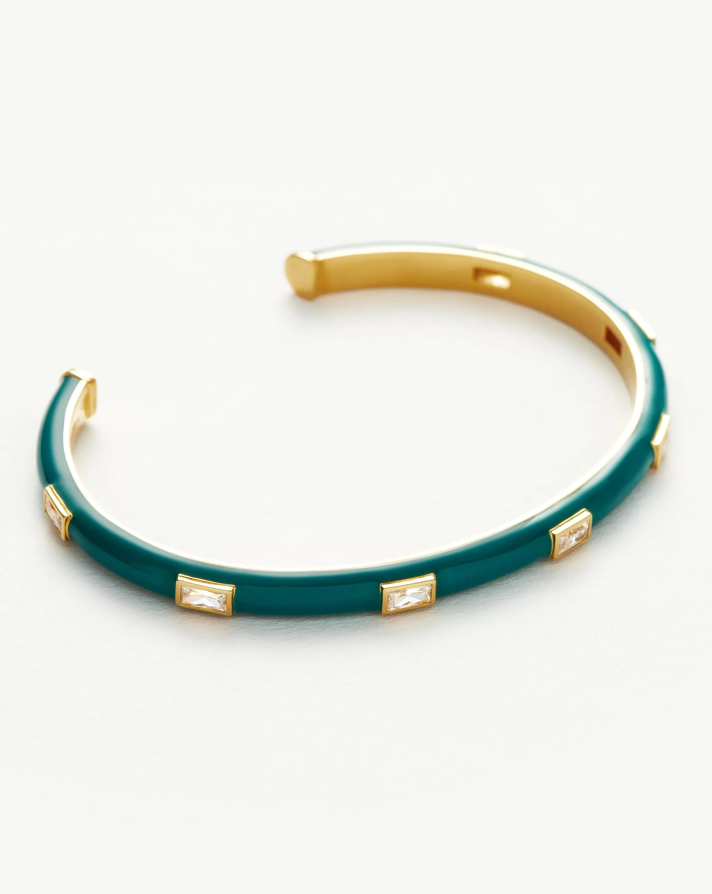 Enamel & Stone Cuff Bracelet