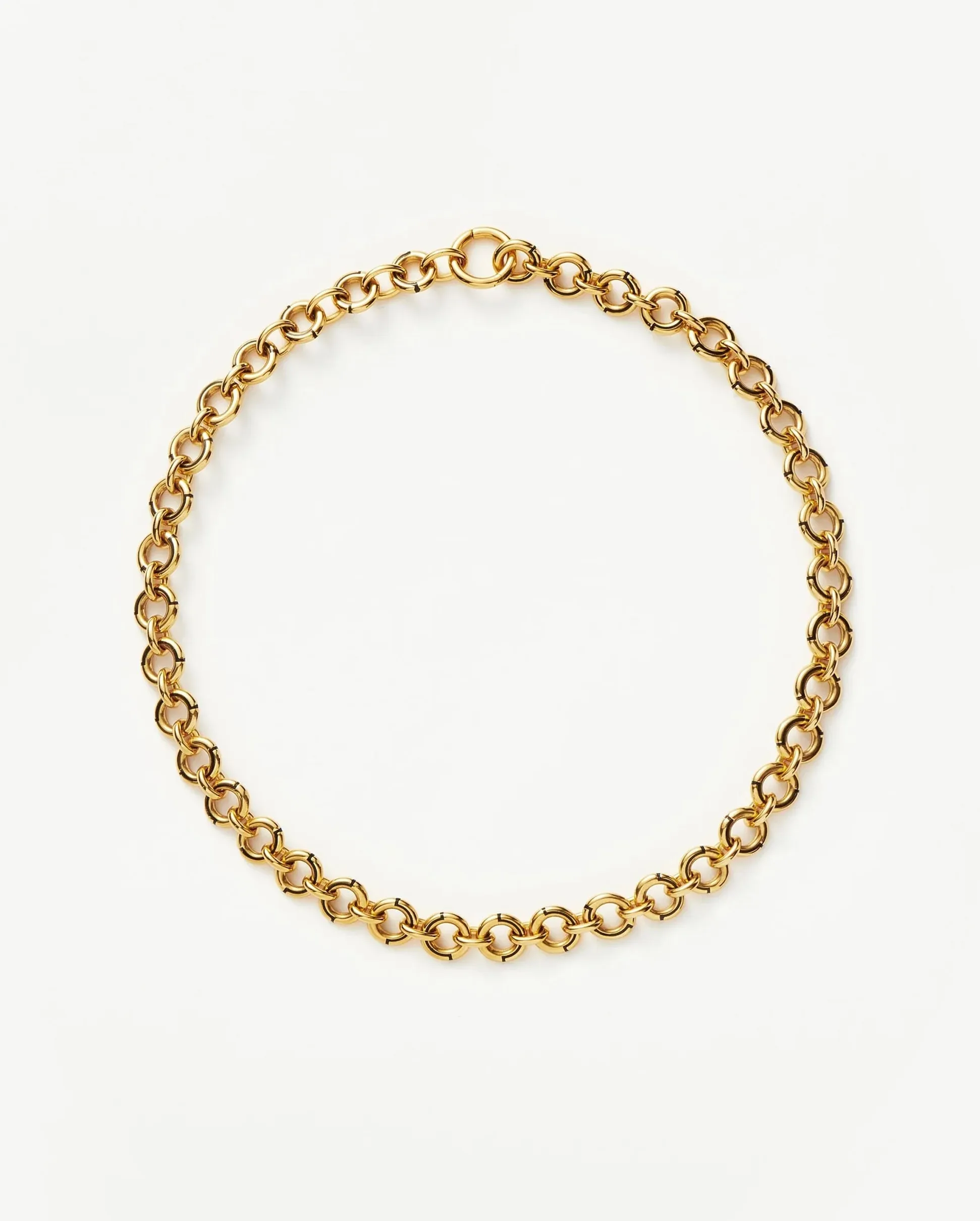 ENAMEL BYLINE LINK CHUNKY CHAIN CHOKER / GOLD