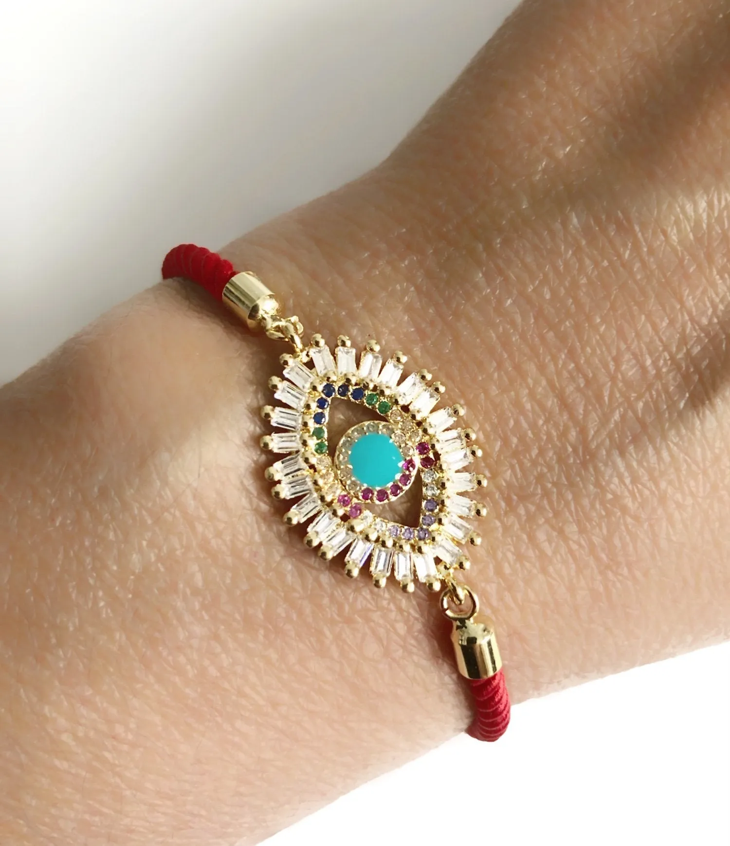 Evil Eye Lucky Charm Red Bracelet, Jewish Gift.