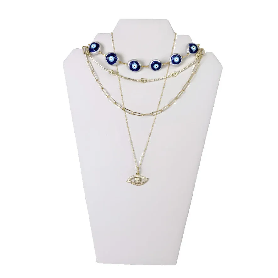 Evil Eye Pearl Neckparty