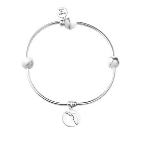 Florida | Bangle Charm Bracelet | Howlite - Calmness