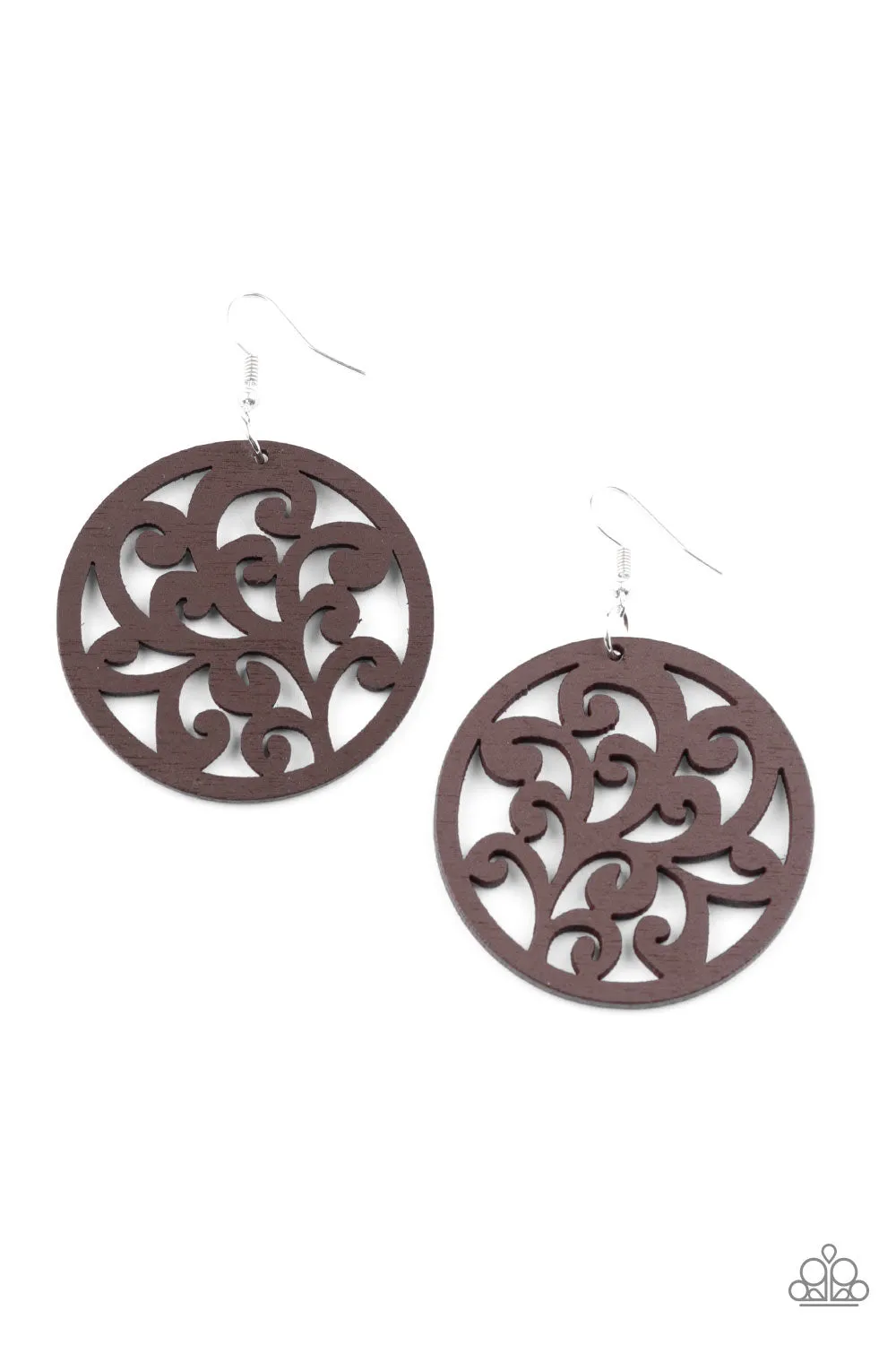 Fresh Off The Vine - Brown Paparazzi Earrings