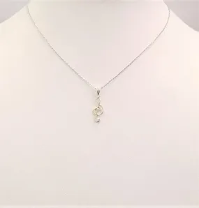 G Cleft Silver Pendant