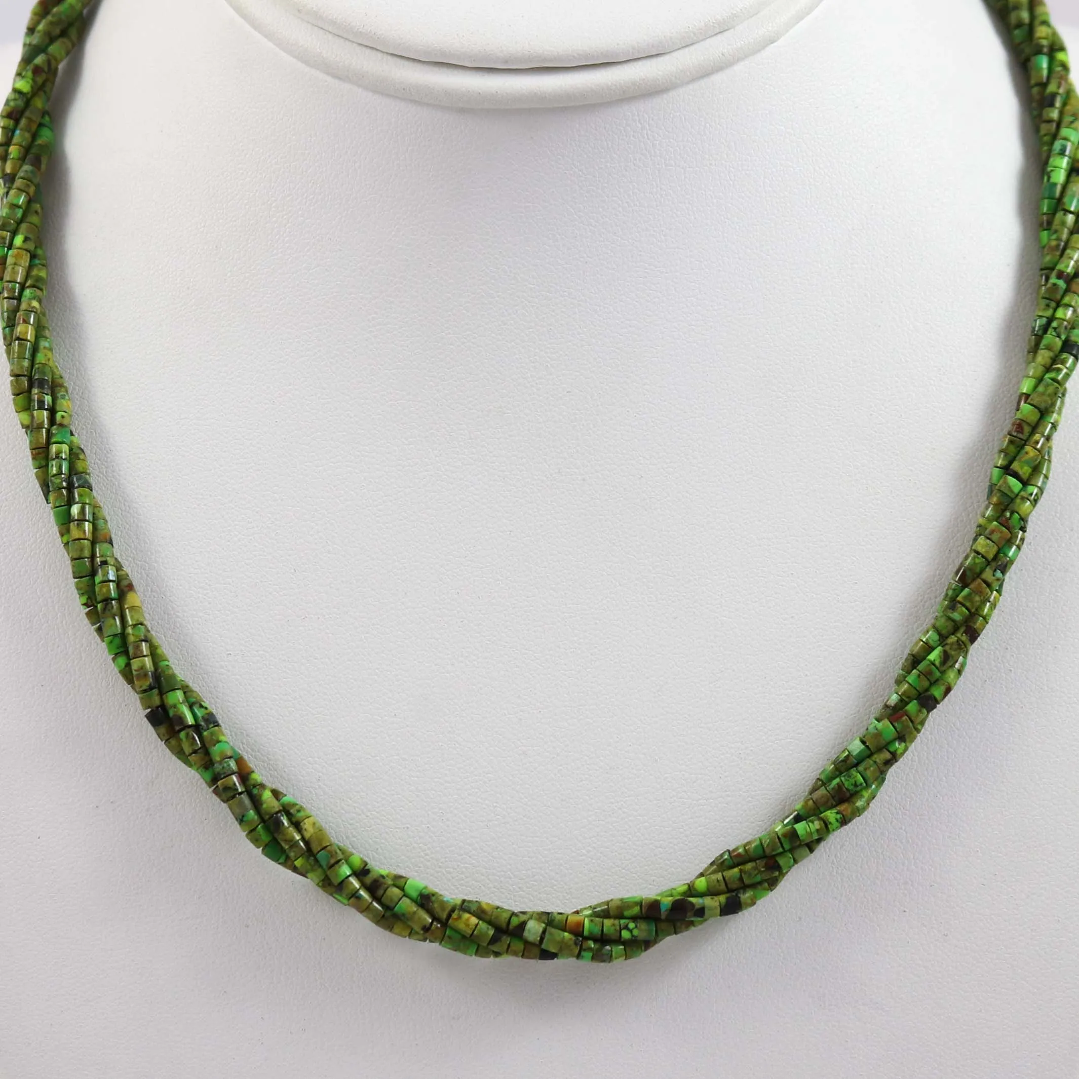 Stunning Gaspeite Bead Necklace - Handcrafted Green Gemstone Jewelry for Unique Style