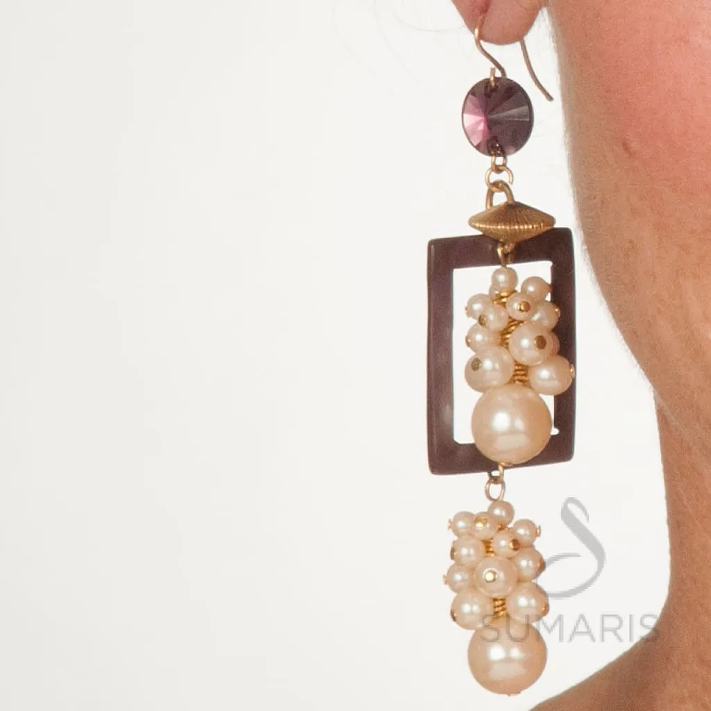 GEISHA OOAK STATEMENT EARRINGS