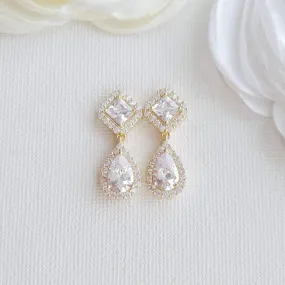 Gold Bridesmaids Earrings- Kala