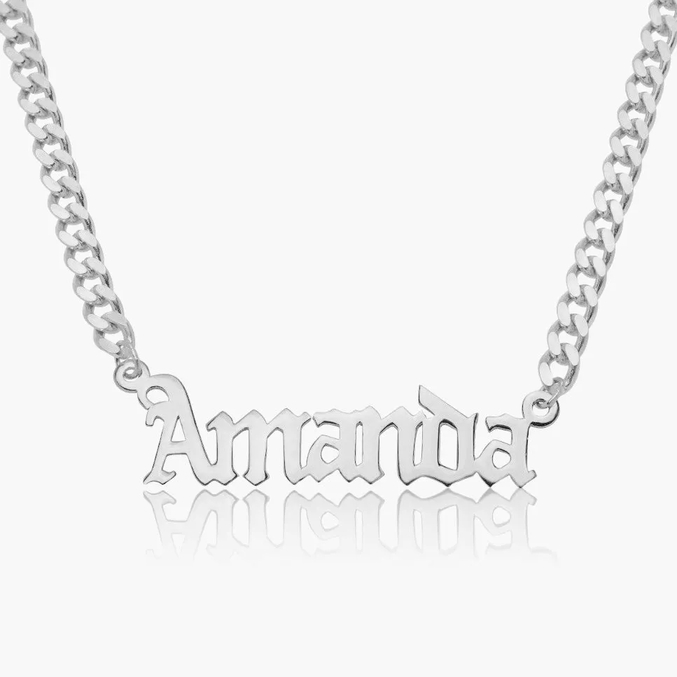 Gothic Name Necklace