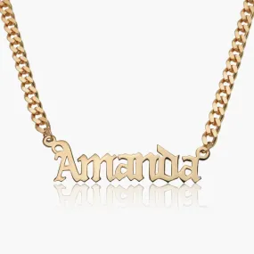 Gothic Name Necklace