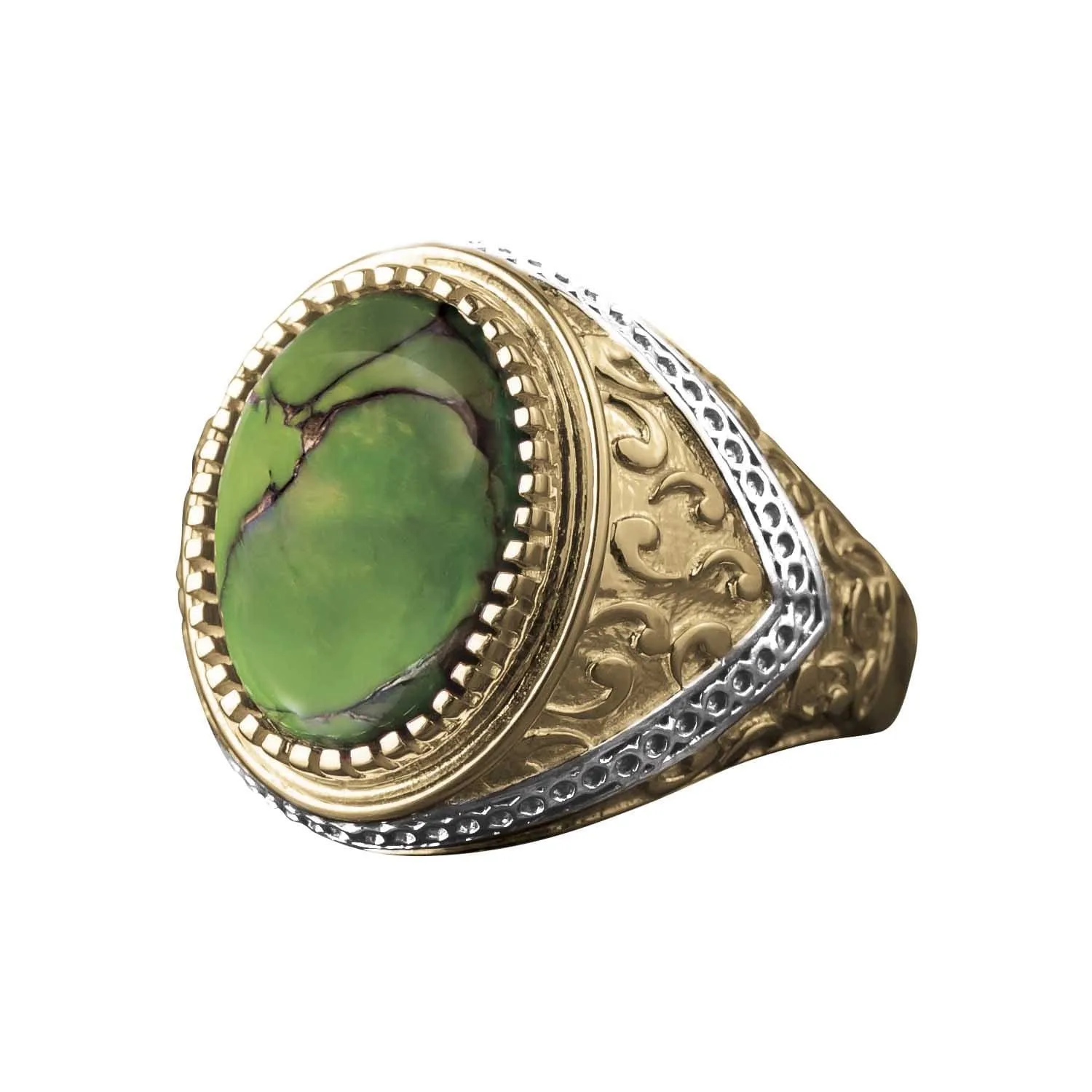 Green Copper Turquoise Ring