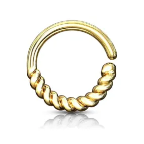 Half Circle Braided Bendable WildKlass Hoop Rings for Septum, Ear Cartilage, Daith and More