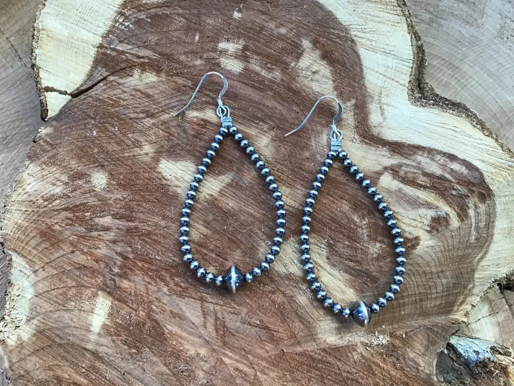 Handmade Navajo Pearl Sterling Earrings