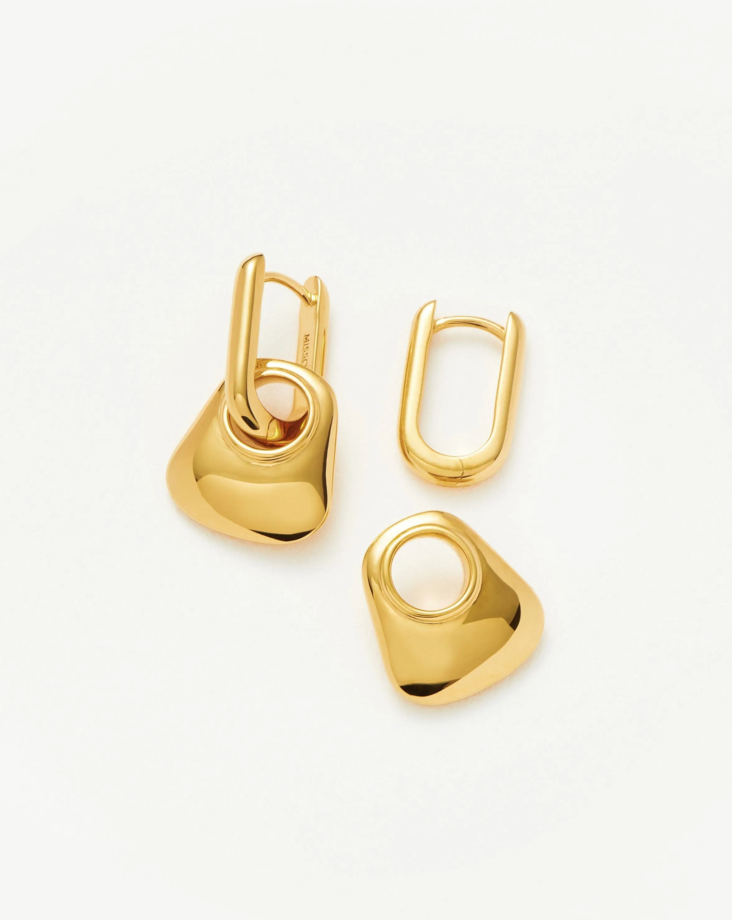 Hera Mini Charm Hoop Earrings | 18ct Gold Plated Vermeil