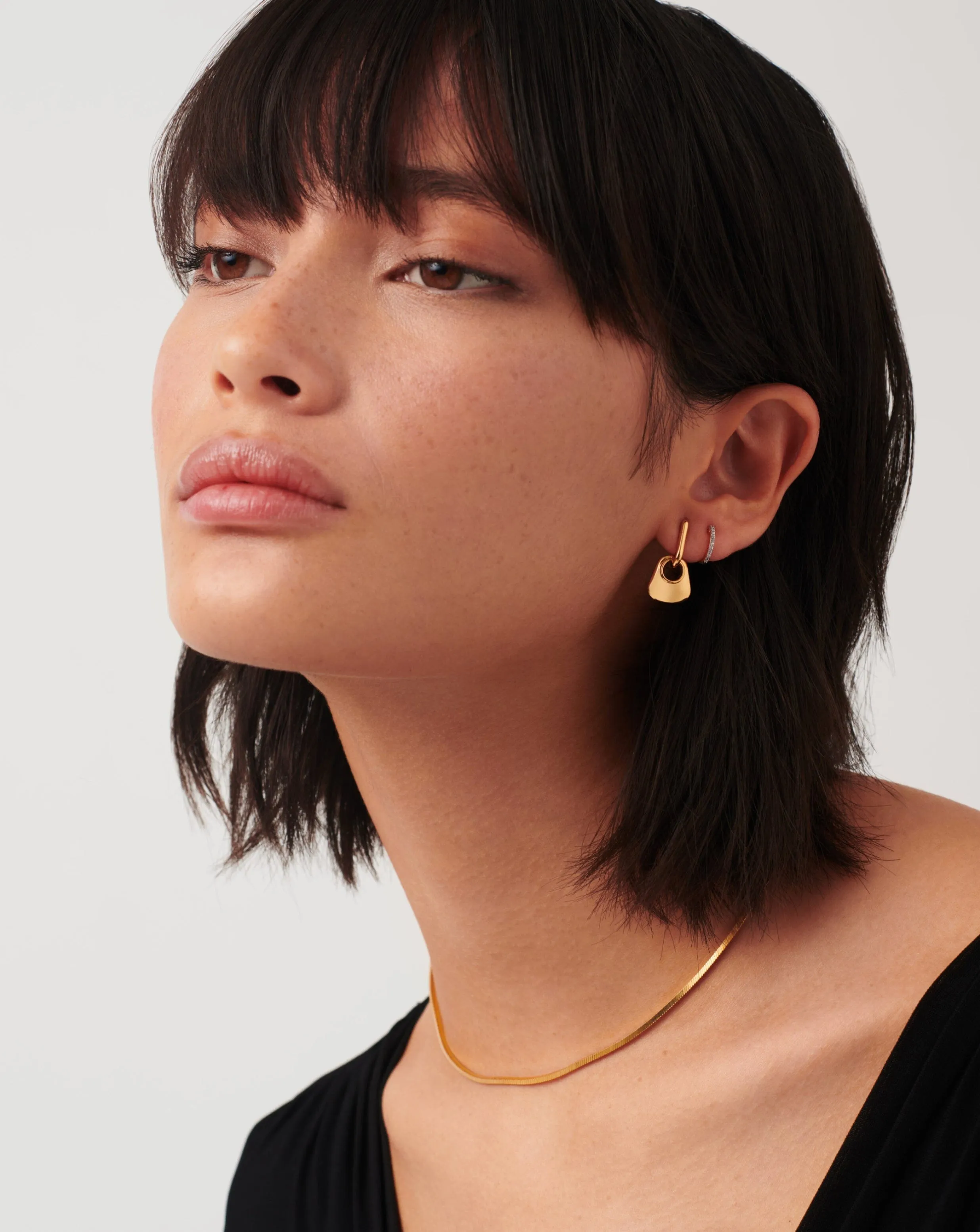 Hera Mini Charm Hoop Earrings | 18ct Gold Plated Vermeil