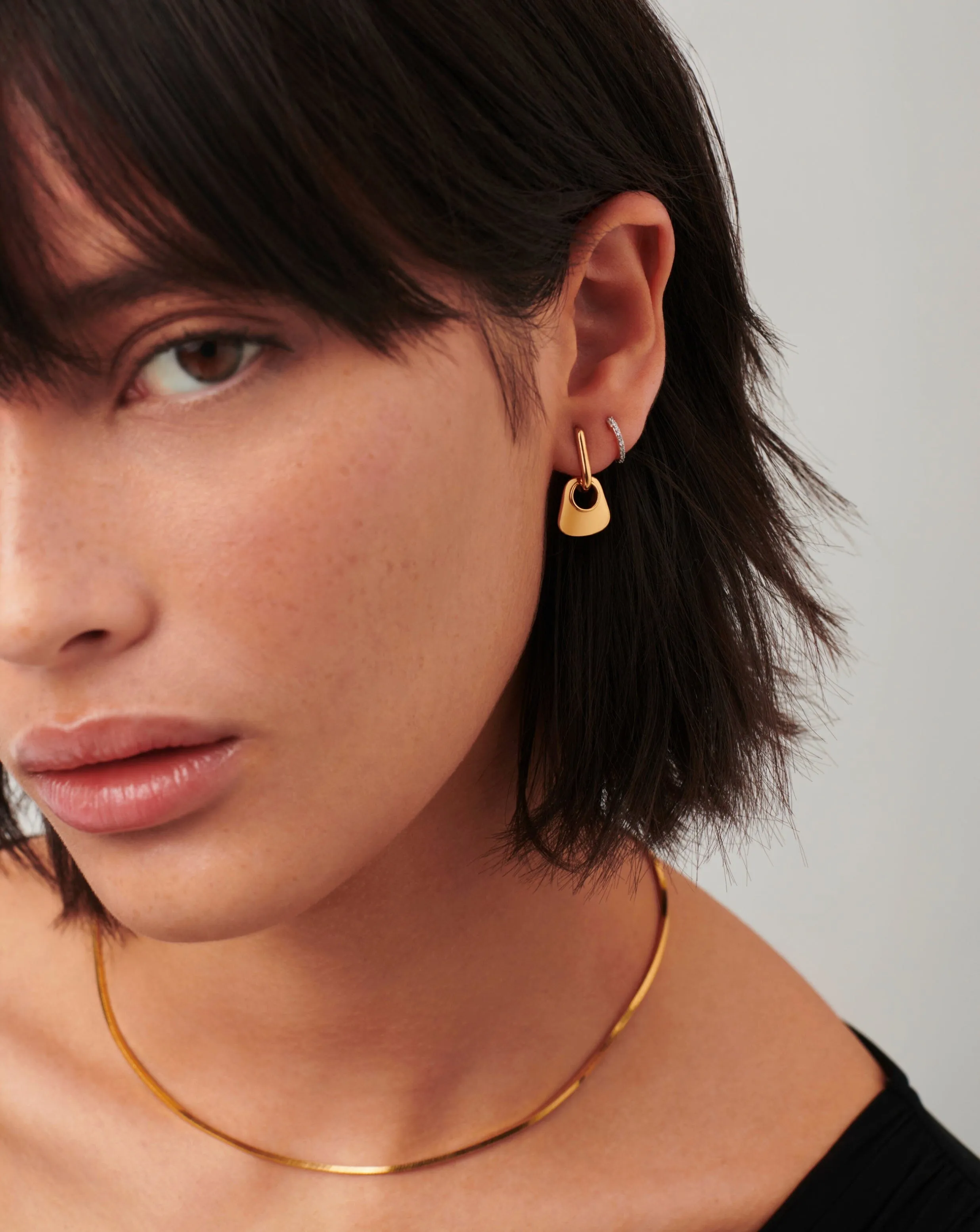 Hera Mini Charm Hoop Earrings | 18ct Gold Plated Vermeil