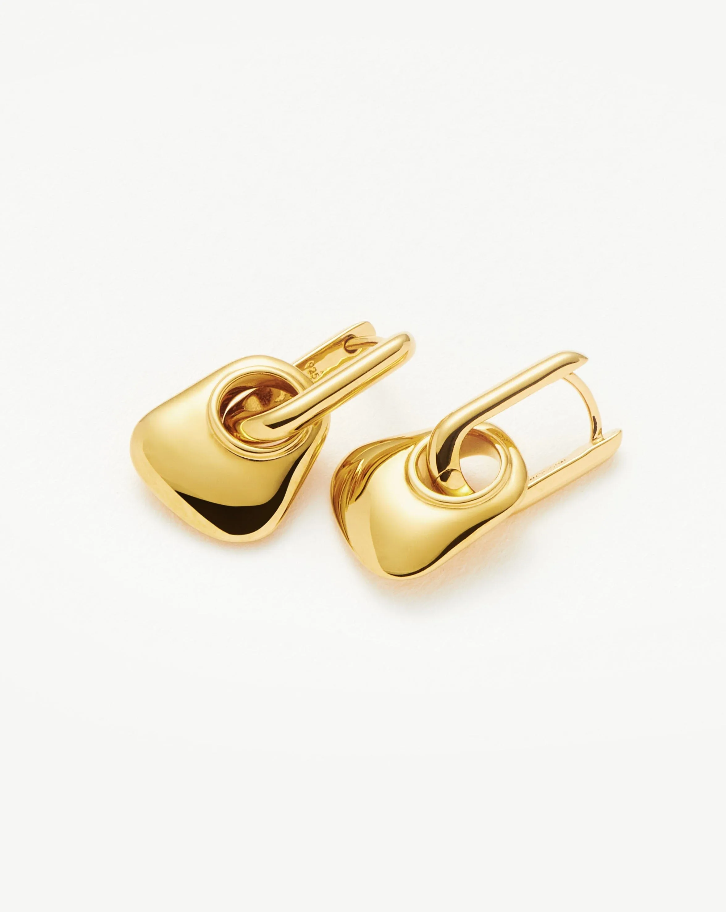 Hera Mini Charm Hoop Earrings | 18ct Gold Plated Vermeil