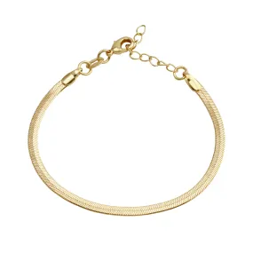 Herringbone Gold-filled Chain Bracelet