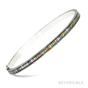 Hidden Gems Multi Tourmaline Silver Bangle