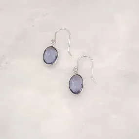 Iolite Single Drop Hook Earrings