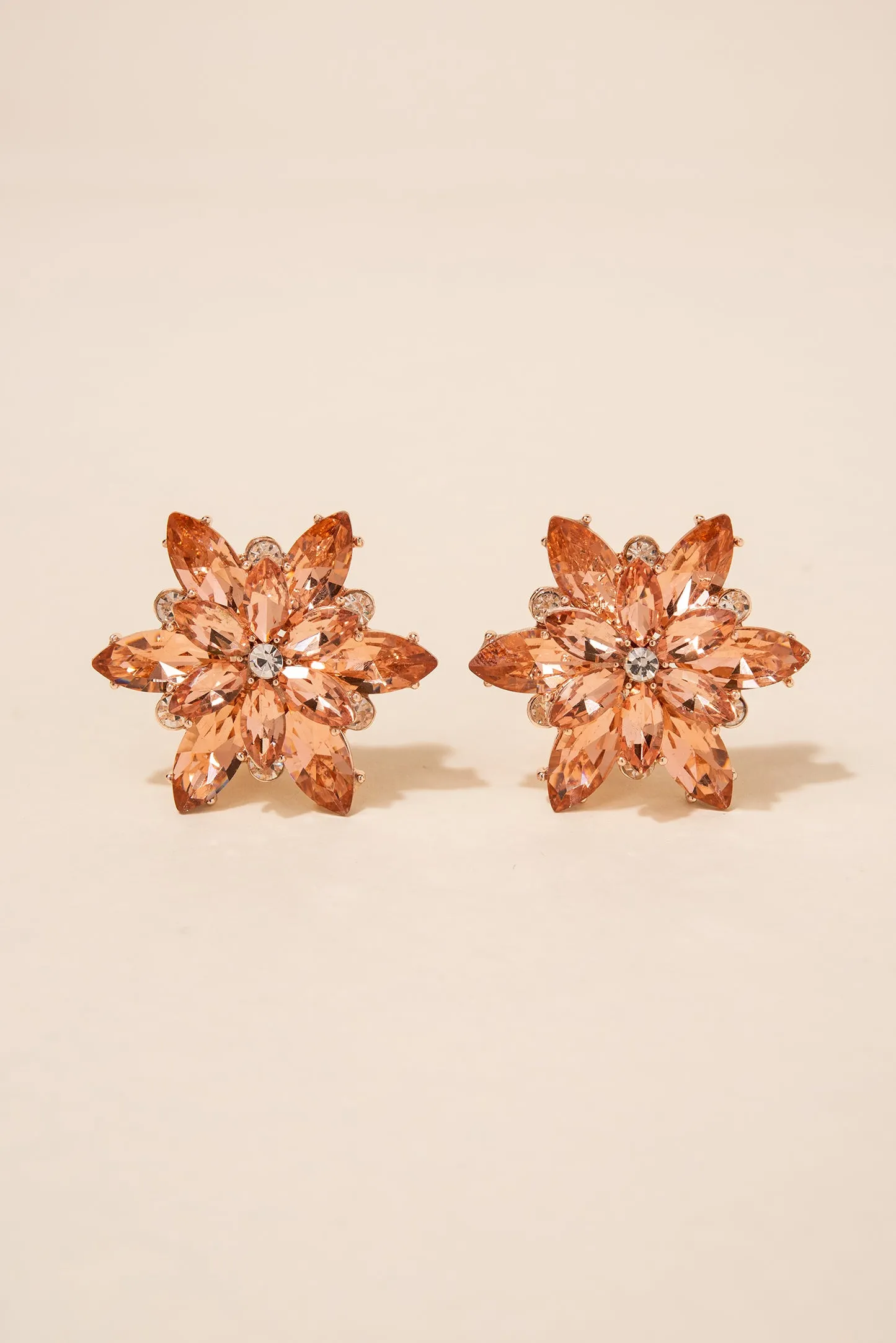 Ivy Flower Burst Clip-on Earrings