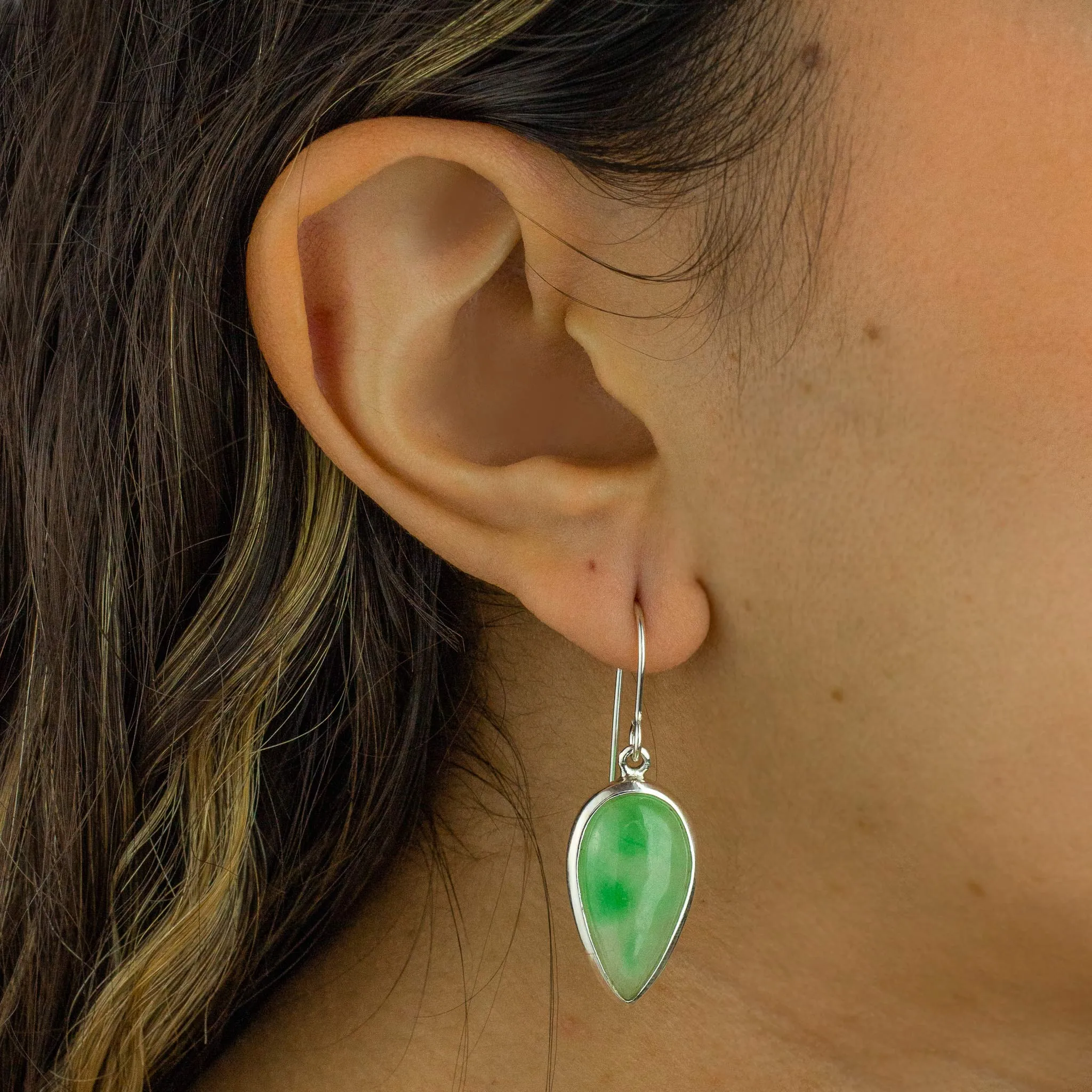 Jadeite Drop Earrings