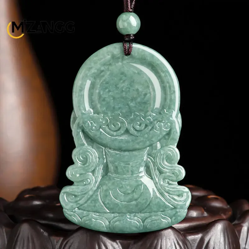 Jadeite Guanyin Pendant - Four Arms Fengshui Charms