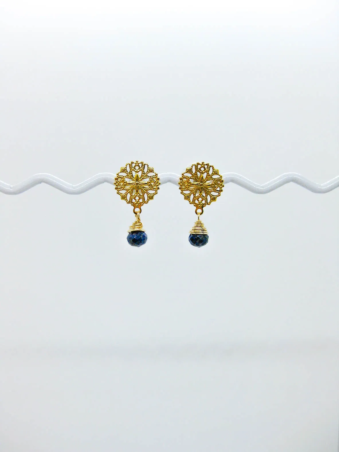 Jonquil: Lapis Earrings - e640