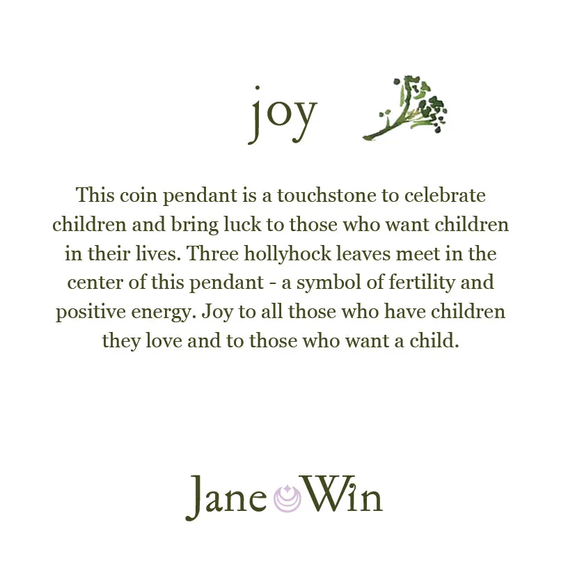 JOY JW Original Pendant Coin in Solid Gold