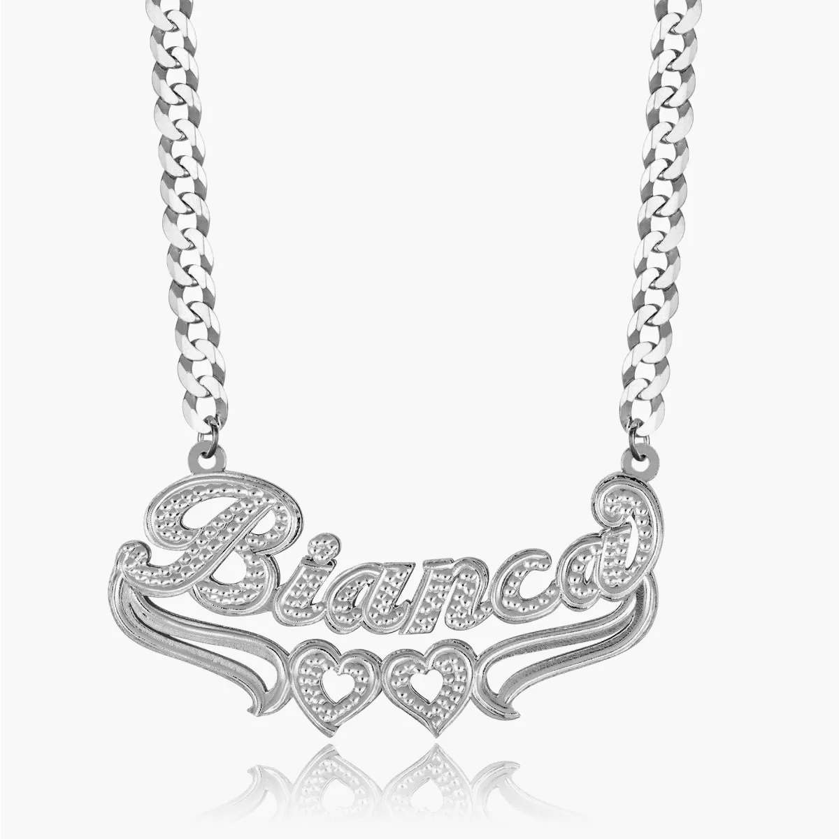 Kid's Double Plated Heart Name Necklace