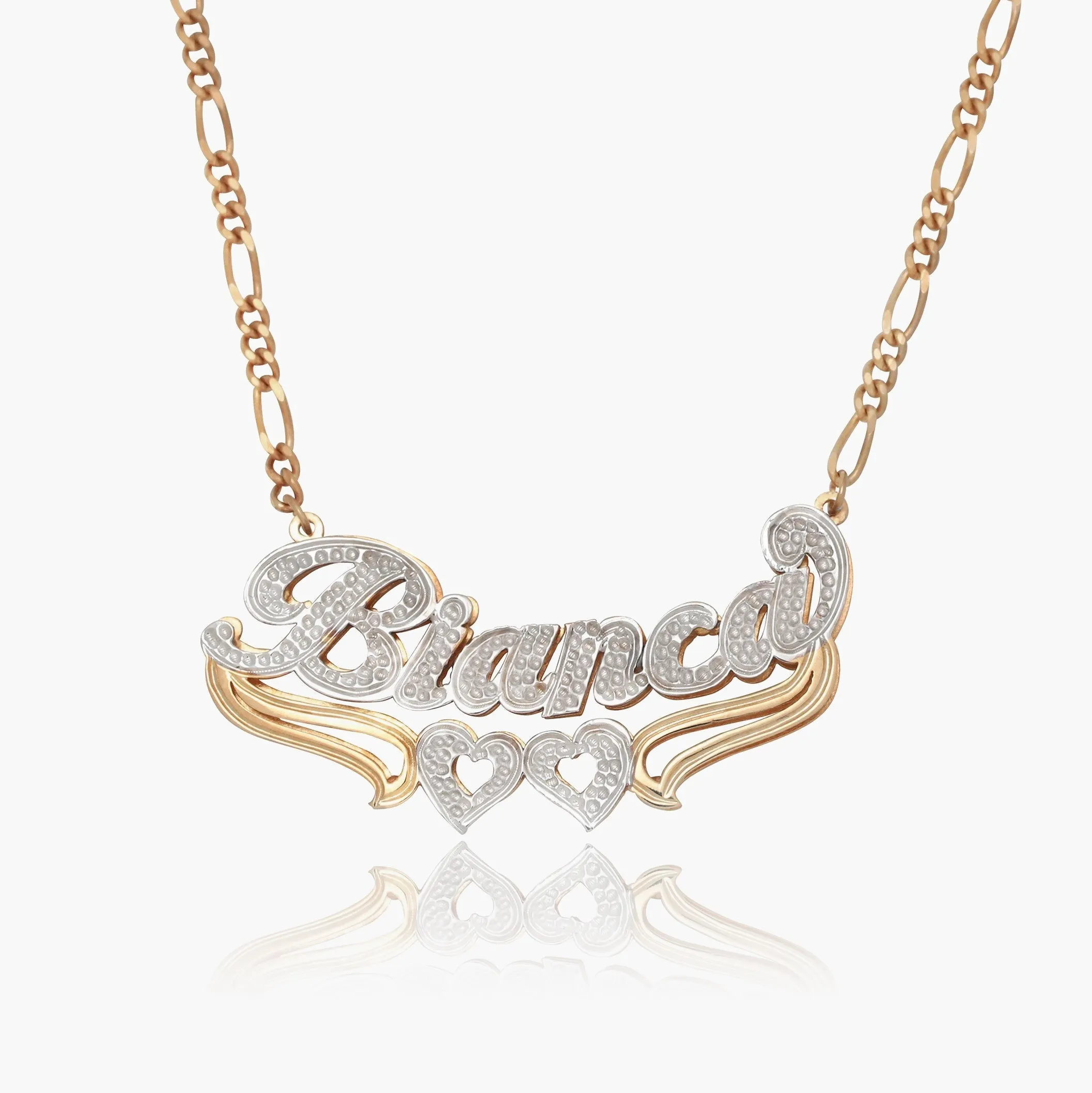 Kid's Double Plated Heart Name Necklace