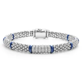 LAGOS Blue Caviar 6mm Six Station Diamond Bracelet