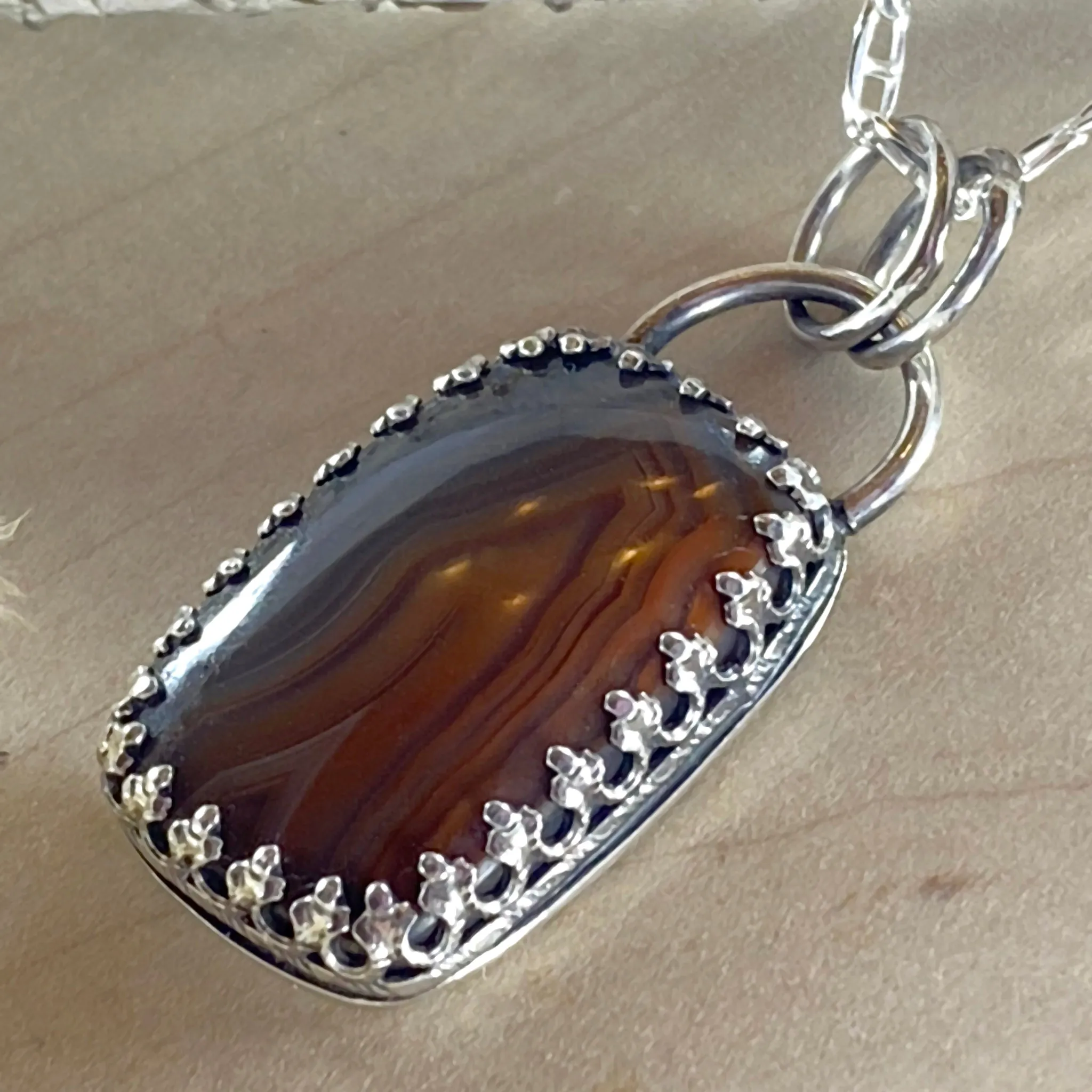 Lake Superior Agate Pendant Necklace