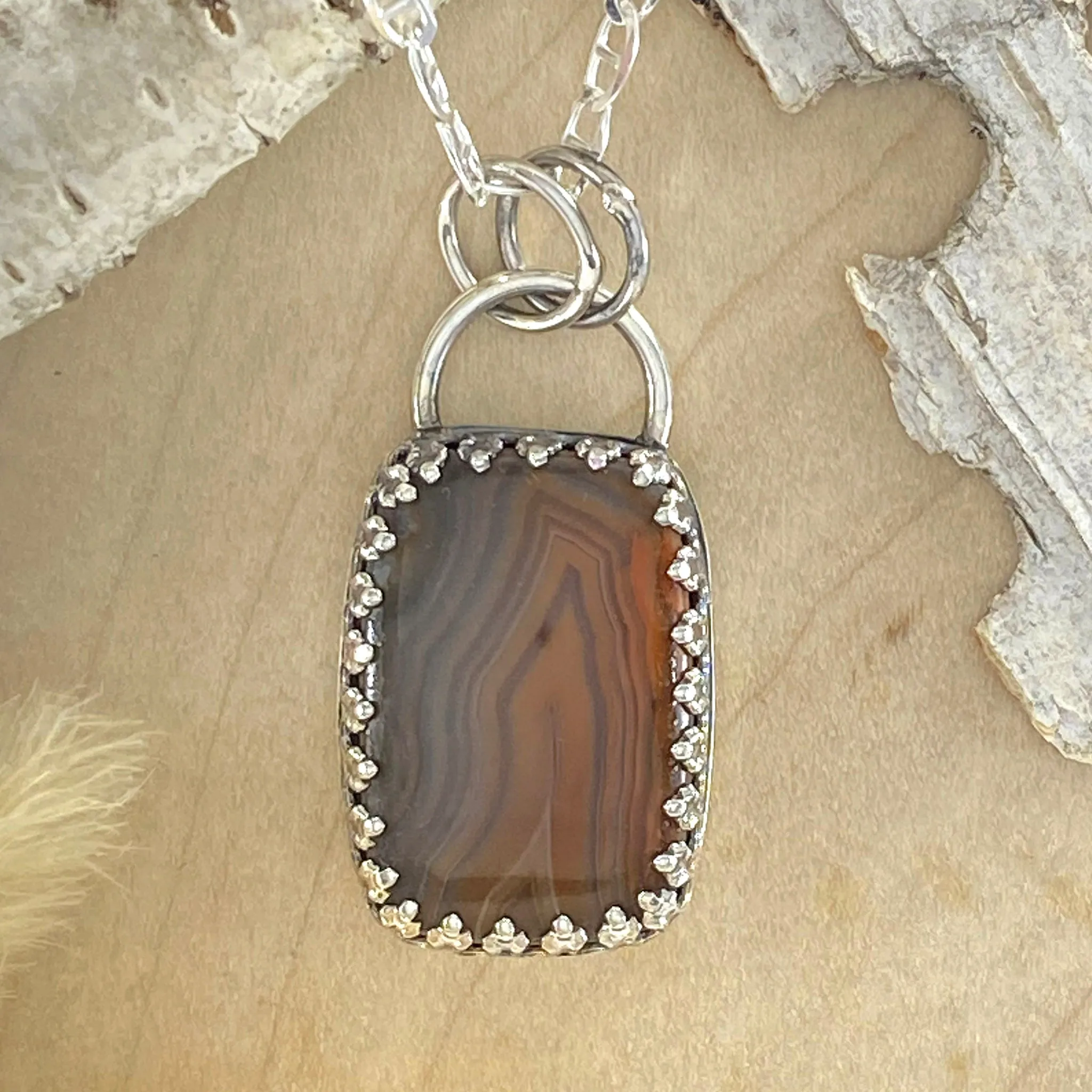 Lake Superior Agate Pendant Necklace