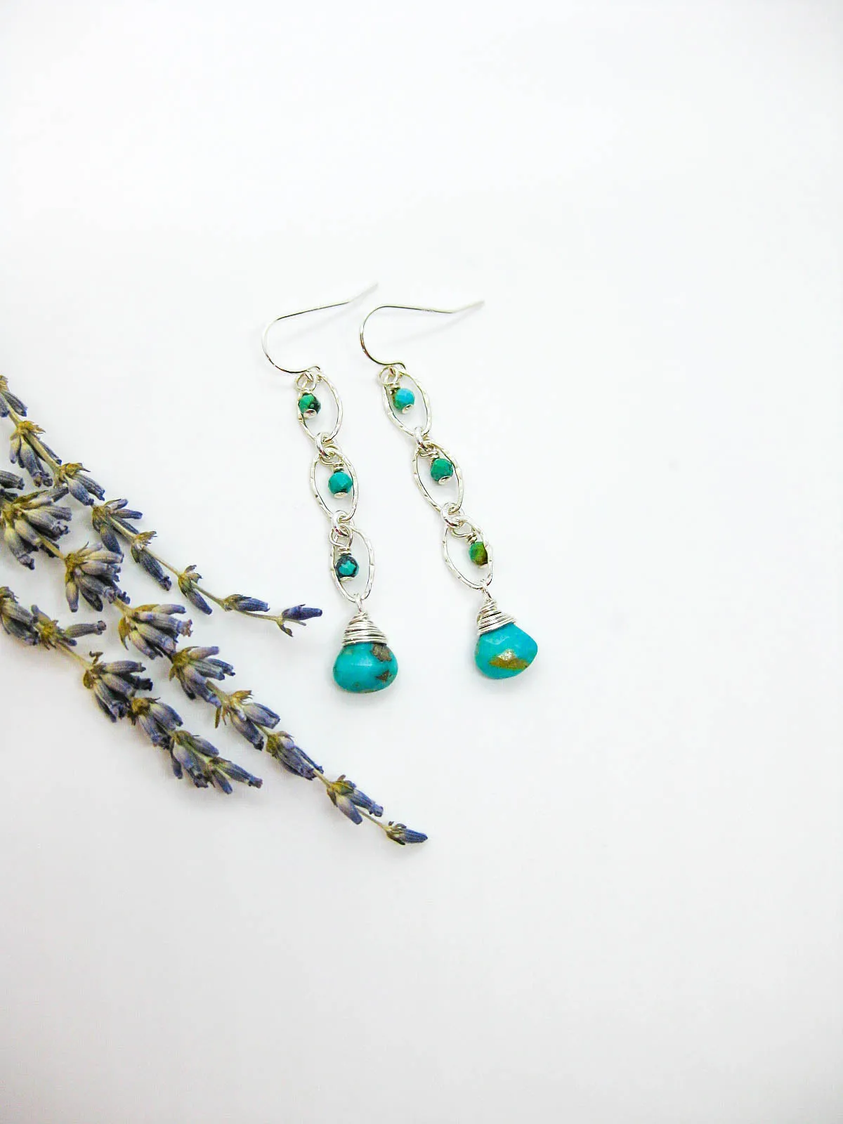 Lilac: Turquoise Earrings - e661