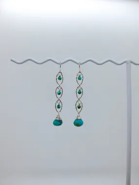 Lilac: Turquoise Earrings - e661