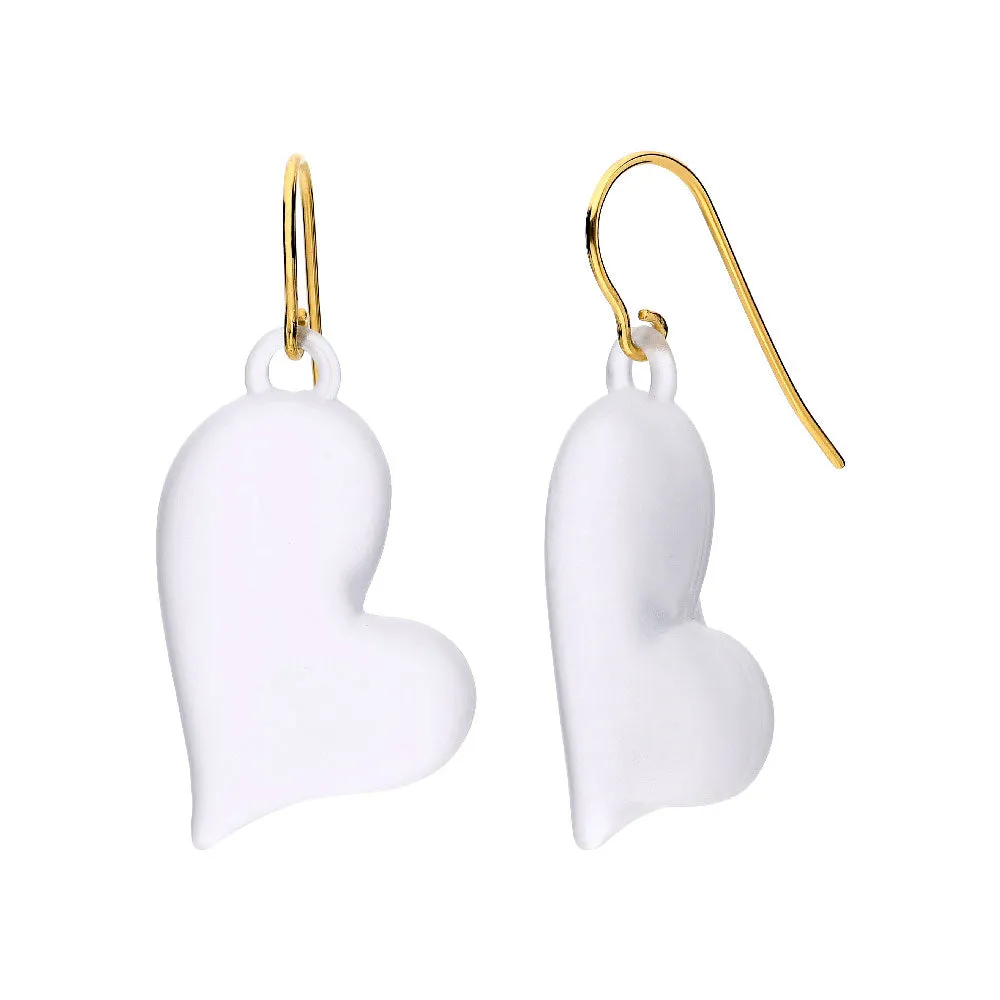 Lucite Heart Drop Earrings