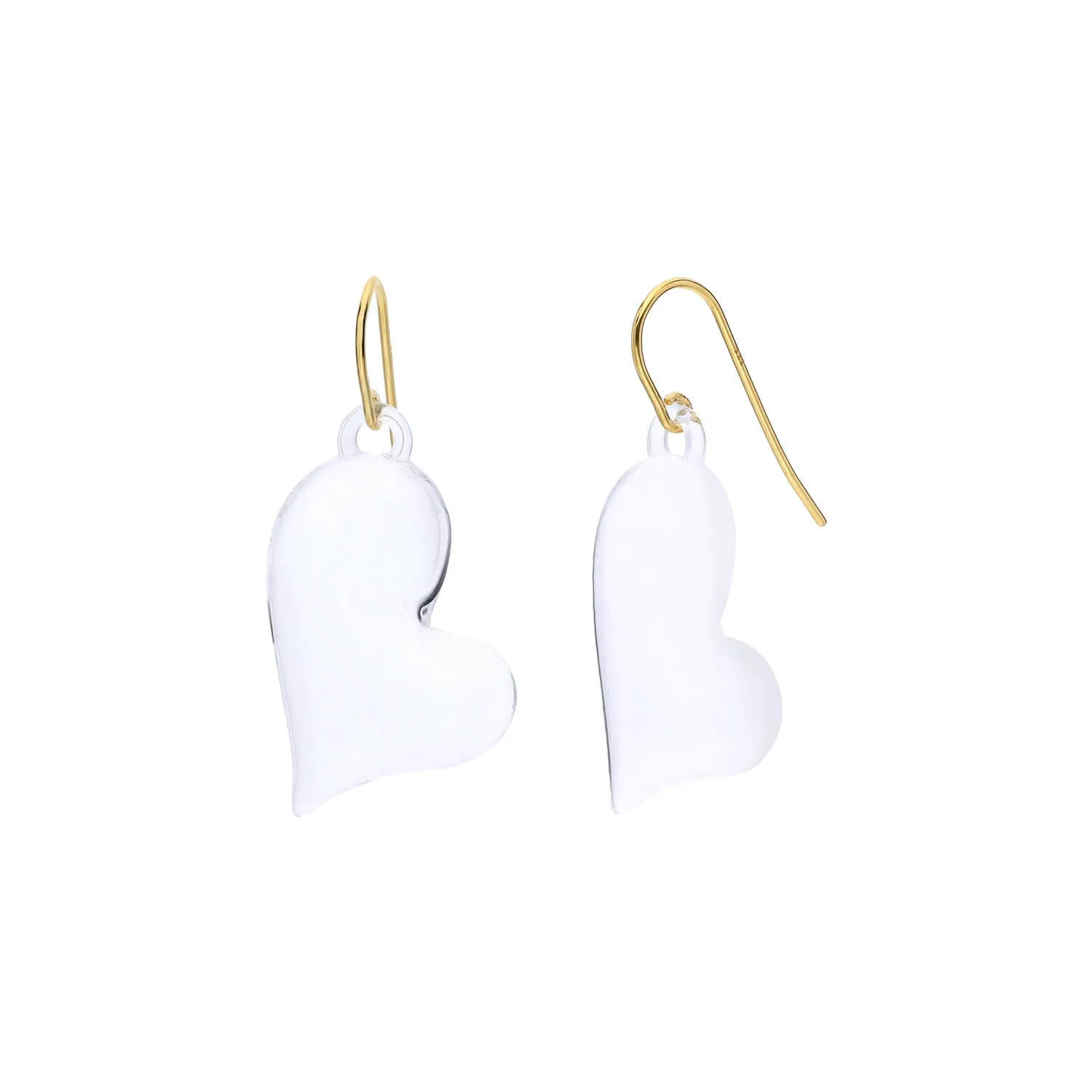 Lucite Heart Drop Earrings