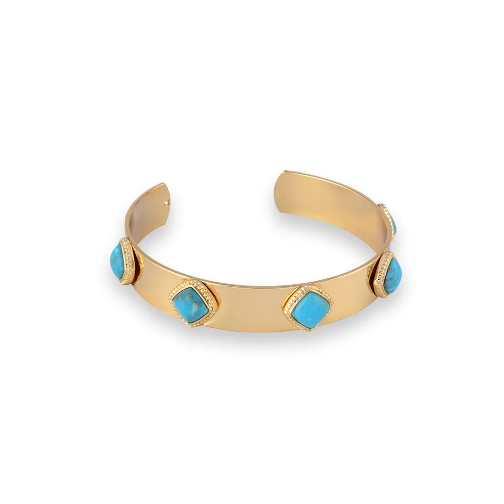 Marigold Turquoise Cuff Bangle