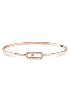 Messika Move Uno Pavé Flex 18K Gold Diamond Bangle | Choose Gold