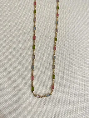 Multi Color Stone Necklace