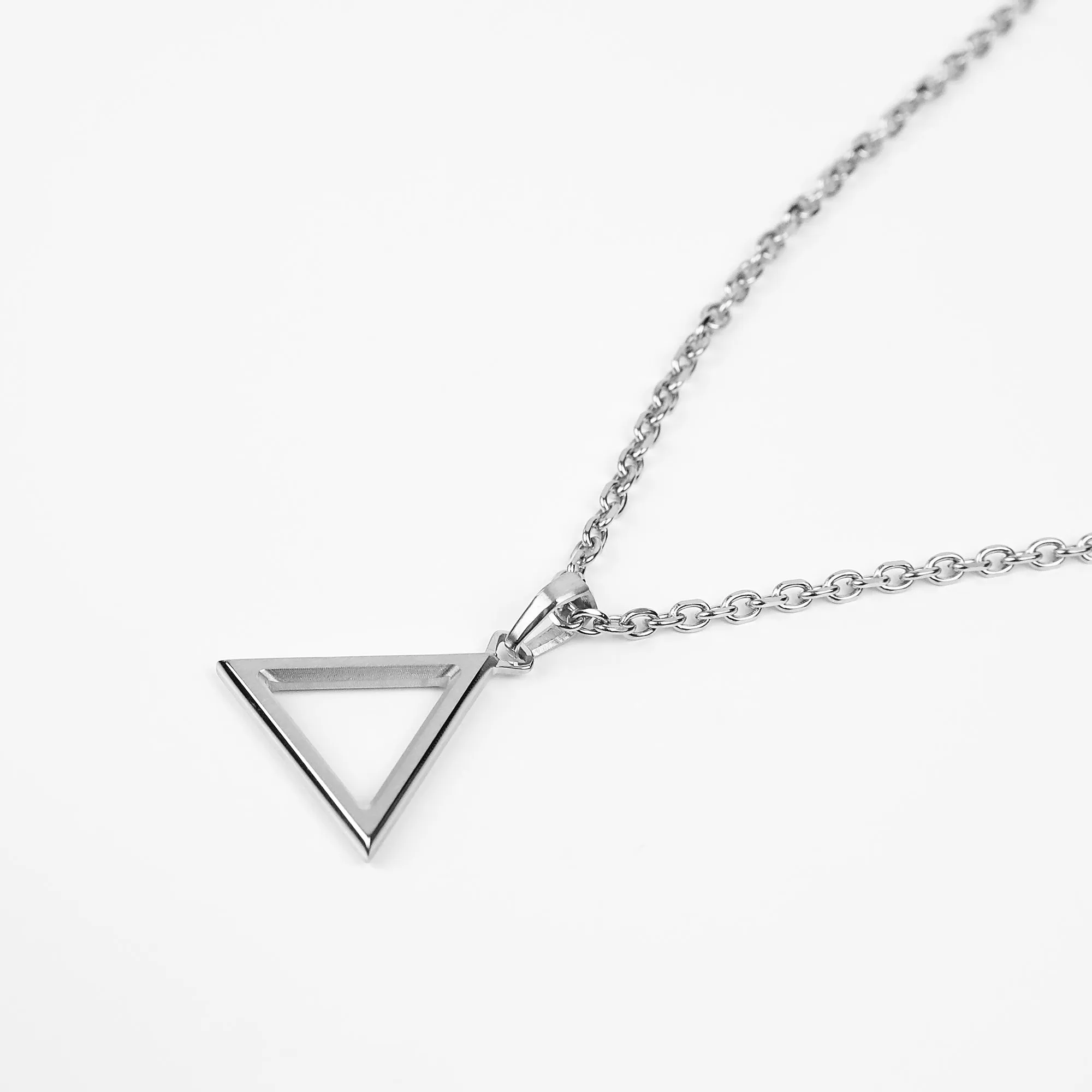 Nomad Triangle Necklace - Silver