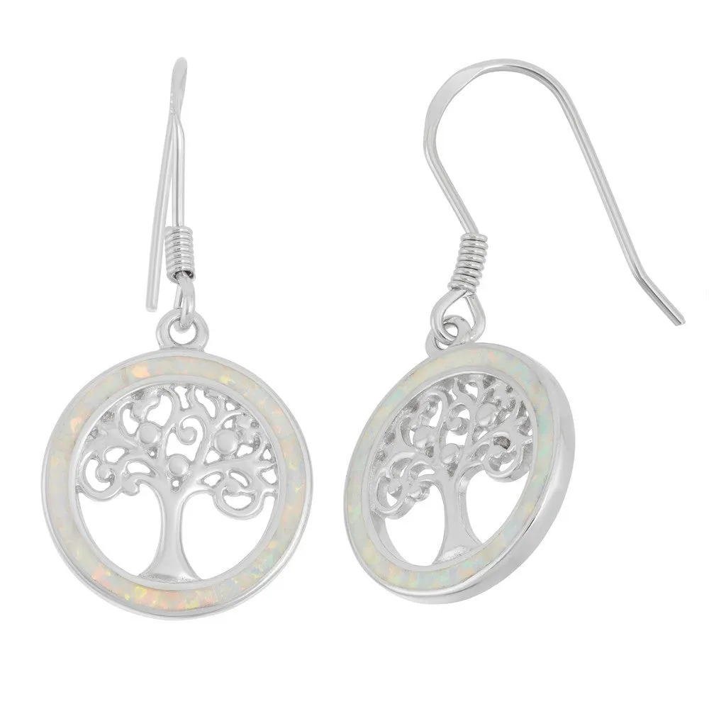 Opal Tree of Life Earrings