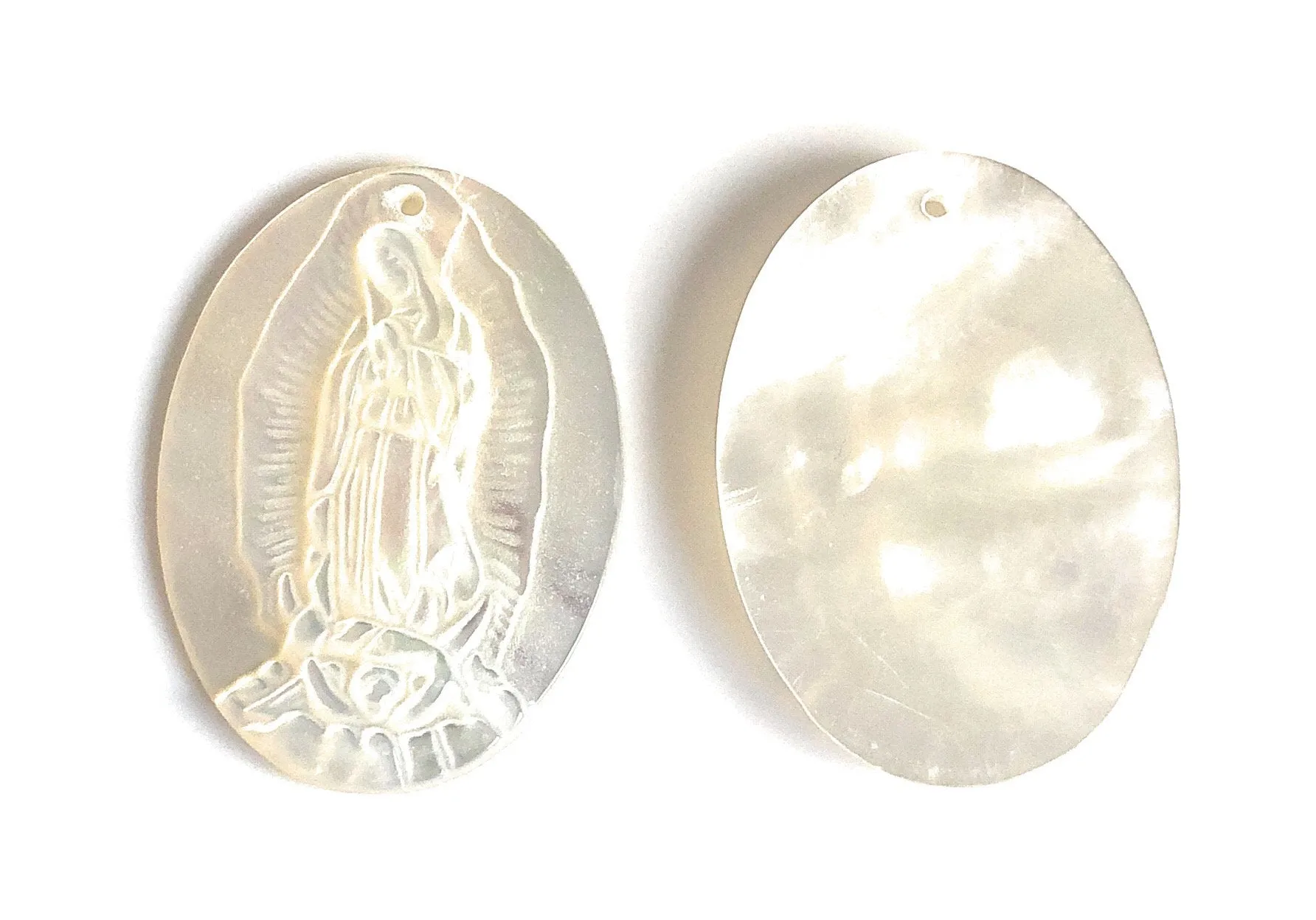 Our Lady of Guadalupe Medal, Virgen de Guadalupe, Mother of Pearl Virgin Mary Charm, Catholic Jewelry, Blessed Mother, Religious Gifts