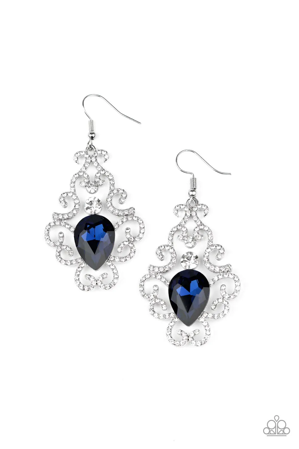 Paparazzi Happily Ever AFTERGLOW - Blue Earrings