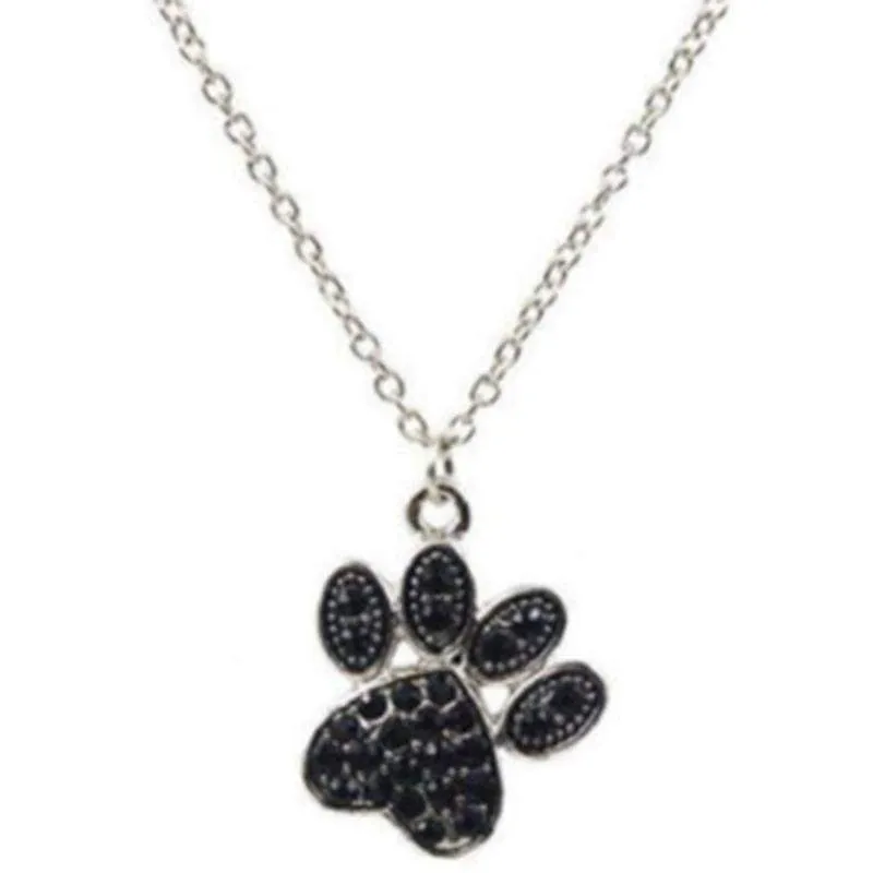 PAWFect Black Rhinestone Necklace