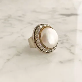 PEYTON statement pearl cocktail ring