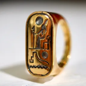 Ramses II Cartouche Ring - Gold-Plated